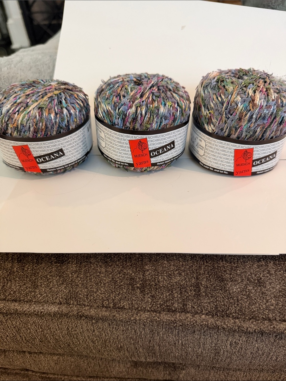 Muench Yarns - Oceana Multicolor Ribbon Yarn - color 4806 - 3 skeins NWT